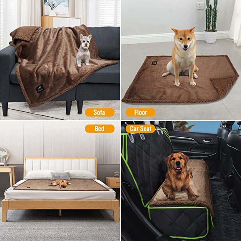 Cozy-Protect Waterproof Pet Blanket - Solution for Wet Cleanups & Cost Savings